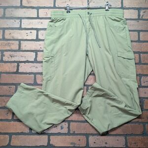 Columbia Women's L Hiking Pants Convertible Roll-Up Cargo Lightweight Breathable